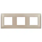 SKANDY Рамка 3-местная SK-F03Sa песочный IEK