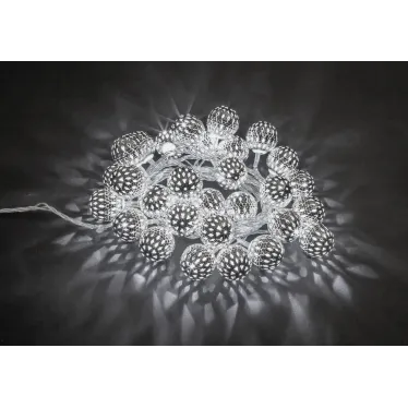 Гирлянда световая  NGF-D004-30CW-230-серебряные шарики (металл) | 14042 | Navigator