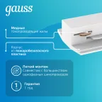 Адаптер питания для подключения светильника к трековой системе (с фиксирующей шайбой) цвет белый | TR125 | Gauss