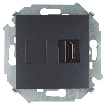 15 Розетка HDMI, графит