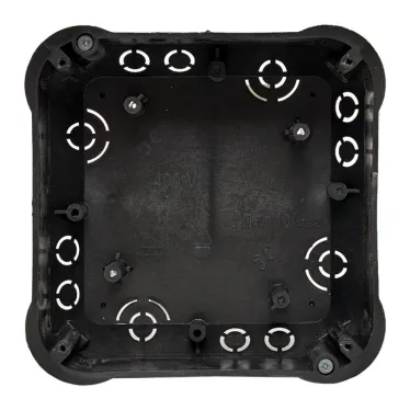 Коробка распаячная КМП-020-008 для полых стен 110х110х45 полистирол черная/белая метал.лапки IP20 PROxima