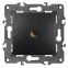 Розетка TV проходная, Эра Elegance, антрацит, 14-3102-05
