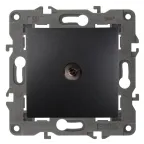 Розетка TV проходная, Эра Elegance, антрацит, 14-3102-05