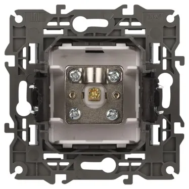 Розетка TV одиночная, Эра Elegance, алюминий, 14-3101-03