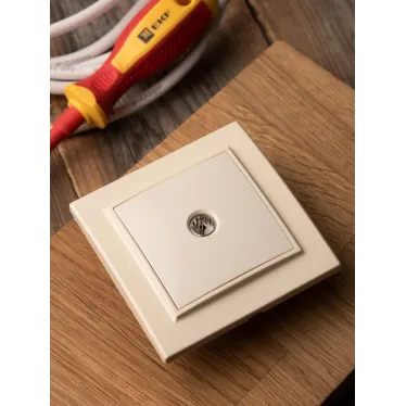 Розетка TV одноместная СП бежевый 75Ом 5-862МГц Минск