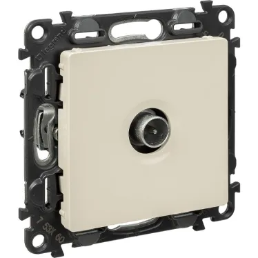 Valena LIFE Розетка ТВ оконечная 10дБ 0-862 МГц С лицевой панелью Слоновая кость