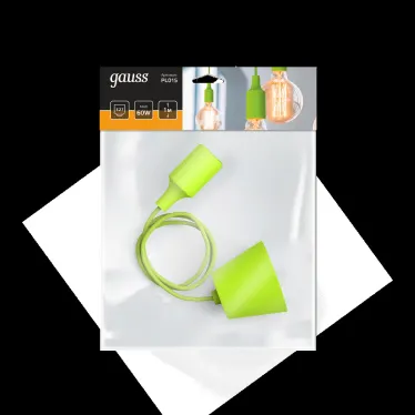 Светильник подвесной под лампу 1хE27 AC 220В Зеленый IP20 1000х40х94мм Пластик Decor Gauss