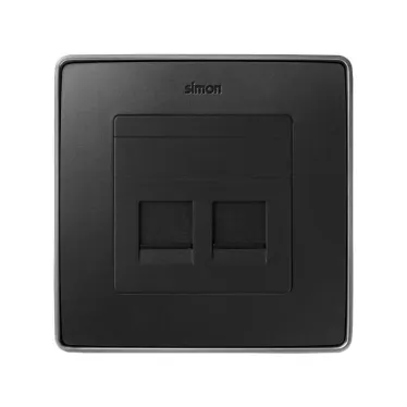 Адаптер на 2 RJ45(12) 75528-, 75540-, 75541-, 75544-39, шторки, S82,82N, графит