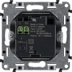 Valena ALLURE.Зарядное устройство с двумя USB-разьемами тип С-тип С 240В/5В 3000мА.С лицевой панелью.Цвет Слоновая кость