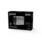 Блок питания для светодиодной ленты LED STRIP PS 60W 12V IP20 | 202003060 | Gauss
