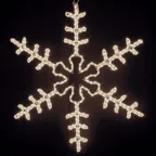 Фигура "Большая Снежинка" цвет ТЕПЛЫЙ БЕЛЫЙ, размер 95*95 см  | 501-313 | NEON-NIGHT