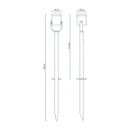 Светильник садово-парковый Gauss Sonata ландшафтный грунтовой, 1xGU10, 90x70x470mm, 170-240V / 50Hz, Max.35W IP54, 1/8  | GD155 |  Gauss