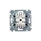 Выключатель одноклавишный Levit серебро / дымчатый чёрный