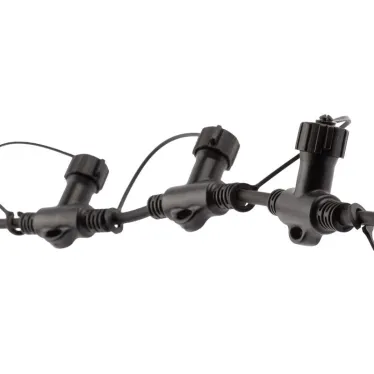 Разветвитель ERAPS-R для гирлянд IP65 20 гнезд 2 метра каучук черный