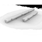 Cветильник cветодиодный промышленный Стронг 2.0 IP65 1242*90*68 мм 30Вт 4000К матовый расс. DALI авар.пост.дейст. | V1-I2-70210-03DAM-6503040 | VARTON