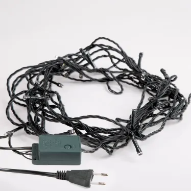 Гирлянда "Твинкл Лайт" 4 м, темно-зеленый ПВХ, 25 LED, цвет ТЕПЛЫЙ БЕЛЫЙ