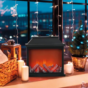 Светодиодный камин Авангард с эффектом живого огня 30х13х30 см, батарейки 3хС (не в комплекте) или от USB (в комплекте) | 511-004 | NEON-NIGHT