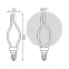 Лампа светодиодная LED Filament Bulbless CT35 Milky E14 4W 330lm 2700K 35*150mm 1/10/100 | 1000801104 | Gauss