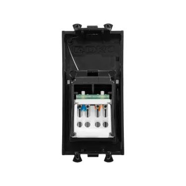 Компьютерная розетка "Черный квадрат" "Avanti" RJ-45 модульная, кат. 6, 1 мод | 4402291 | DKC