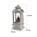 Декоративный фонарь с эффектом снегопада и подсветкой «Рождество», белый | 501-065 | NEON-NIGHT