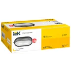 Светильник для ЖКХ НПП 1407 60Вт Е27 IP54 белый/овал ресничка | LNPP0-1407-1-060-K01 | IEK