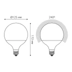 Лампа светодиодная Black LED G125 E27 22W 1840lm 4100K | 105102222 | Gauss