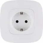 Valena ALLURE Розетка силовая 2К+З 16А 250В со шторками безвинтовые зажимы с лицевой панелью белая