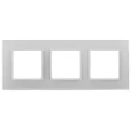 Рамка на 3 поста, стекло, Эра Elegance, белый+бел, 14-5103-01