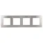 Рамка для розеток и выключателей Серия 12 12-5104-03 на 4 поста, Сатин, алюминий