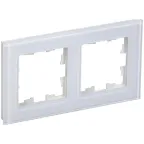 BRITE Рамка 2 поста РУ-2-2-БрБ стекло белый