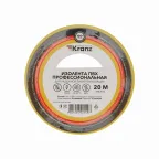 Изолента ПВХ KRANZ профессиональная, 0.18х19 мм, 20 м, желтая