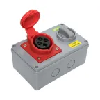 Розетка с блокировкой и выключателем 1414 3Р+РЕ 16А 380В IP44