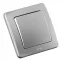 Переключатель одноклавишный скрытый Серебро 16А
