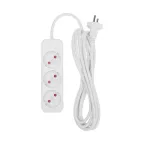 Удлинитель STANDARD 3 гнезда, 3 м, 2х1,0 мм2, б/з, белый