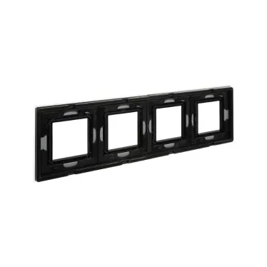 Рамка из натурального стекла, ''Avanti'', светло-серая, 8 модулей