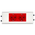 Mosaic-New Розетка двойная 2К+3 с заземлением 65мм