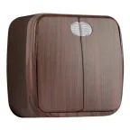 Выключатель двухклавишный ОП Минск 10А с индикатором темное дерево