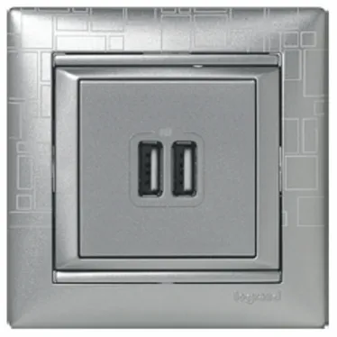 VALENA Рамка 1 пост алюминий модерн