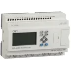 Реле логическое программируемое . Расширяемая версия. Со встроенным экраном. 14 дискретных входов, 10 релейных выходов. Встроенный RS485. Напряжение питания 220В AC