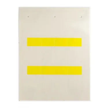 Самоламинирующаяся маркировка для кабелей и труб 4.3-7мм. Желтая (8 шт. на пластине, упак. по 10 листов)