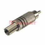 Разъем штекер RCA металл под винт черный/красный,,