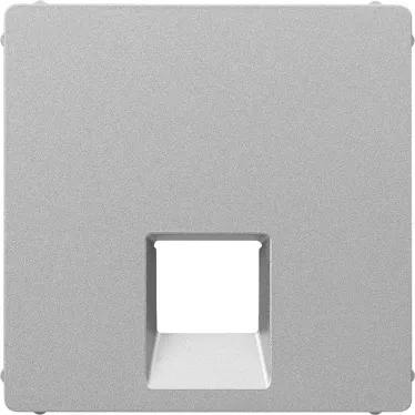 Valena LIFE Лицевая панель для одиночных телефонных/информационных розеток Алюминий