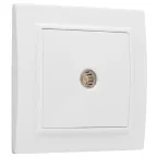 Розетка TV Минск 1-местная СП белая 75Ом 5-862МГц