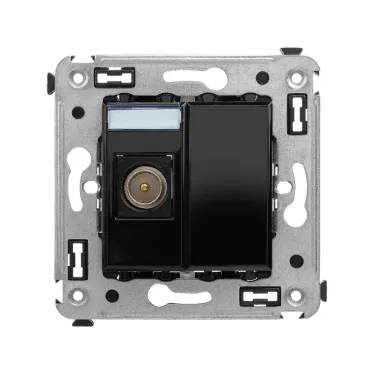 Avanti Розетка TV в стену, оконечная, ''Черный квадрат''