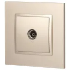 Розетка TV одиночная, Эра Elegance, шампань, 14-3101-04