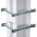 Комплект обжимной монтажных профилей тип 1, обхват конструкции габаритами 350 на 440 мм, для крепления 2 оболочек одноготипоразмера винтами din 84 M6X40 8 шт. , горячеоцинкованный