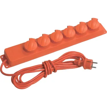 Удлинитель У06В 6 места с защитными крышками IP44 2Р+PE/5метров 3х1мм2 16А/250В