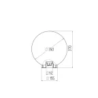 НТУ 02-100-351, шар белый призма D 350 мм (4/12)