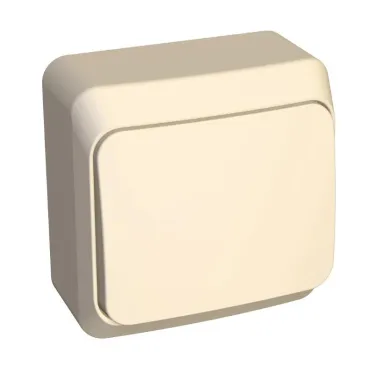 ЭТЮД Переключатель одноклавишный наружный бежевый сх.6