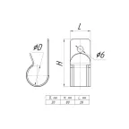 3ажим под трубу 20мм